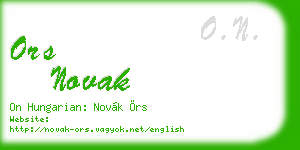 ors novak business card